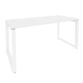 Офисная мебель Onix Стол рабочий на О-образном м/к O.MO-SP-4.7 Белый бриллиант/Белый 1580x720x750