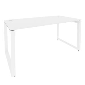 Офисная мебель Onix Стол рабочий на О-образном м/к O.MO-SP-4.8 Белый бриллиант/Белый 1580x800x750