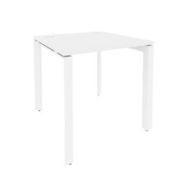 Офисная мебель Onix Стол рабочий на П-образном м/к O.MP-SP-0.8 Белый бриллиант/Белый 780x800x750