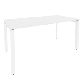 Офисная мебель Onix Стол рабочий на П-образном м/к O.MP-SP-4.8 Белый бриллиант/Белый 1580x800x750