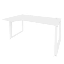 Офисная мебель Onix Стол эргономичный левый на О-образном м/к O.MO-SA-1 (L) Белый бриллиант/Белый 1580x980x750 (720/460)