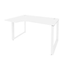 Офисная мебель Onix Стол эргономичный левый на О-образном м/к O.MO-SA-2 (L) Белый бриллиант/Белый 1380x980x750 (720/460)