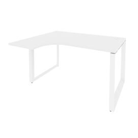 Офисная мебель Onix Стол эргономичный левый на О-образном м/к O.MO-SA-3 (L) Белый бриллиант/Белый 1380x1180x750 (800/460)