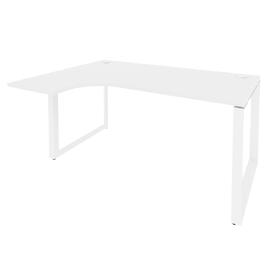 Офисная мебель Onix Стол эргономичный левый на О-образном м/к O.MO-SA-4 (L) Белый бриллиант/Белый 1580x1180x750 (800/460)