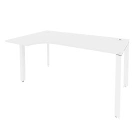 Офисная мебель Onix Стол эргономичный левый на П-образном м/к O.MP-SA-1 (L) Белый бриллиант/Белый 1580x980x750 (720/460)