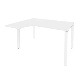 Офисная мебель Onix Стол эргономичный левый на П-образном м/к O.MP-SA-3 (L) Белый бриллиант/Белый 1380x1180x750 (800/460)