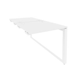 Офисная мебель Onix Стол-приставка двойной на О-образном м/к к опорым элем. O.MO-D.SPR-0.8 Белый бриллиант/Белый 780x1635x750
