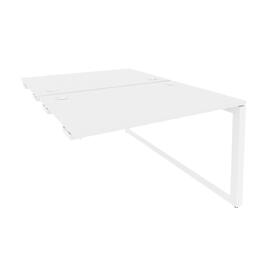 Офисная мебель Onix Стол-приставка двойной на О-образном м/к к опорым элем. O.MO-D.SPR-2.8 Белый бриллиант/Белый 1180x1635x750