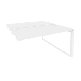 Офисная мебель Onix Стол-приставка двойной на О-образном м/к к опорым элем. O.MO-D.SPR-3.7 Белый бриллиант/Белый 1380x1475x750