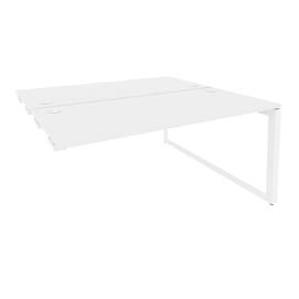 Офисная мебель Onix Стол-приставка двойной на О-образном м/к к опорым элем. O.MO-D.SPR-4.7 Белый бриллиант/Белый 1580x1475x750