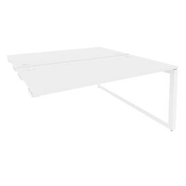 Офисная мебель Onix Стол-приставка двойной на О-образном м/к к опорым элем. O.MO-D.SPR-4.8 Белый бриллиант/Белый 1580x1635x750