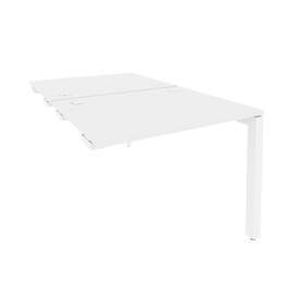 Офисная мебель Onix Стол-приставка двойной на П-образном м/к к опорным элем. O.MP-D.SPR-1.8 Белый бриллиант/Белый 980x1635x750