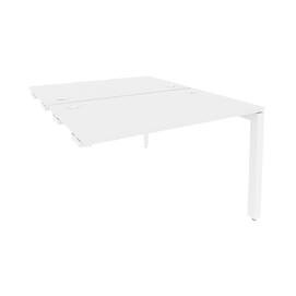 Офисная мебель Onix Стол-приставка двойной на П-образном м/к к опорным элем. O.MP-D.SPR-2.7 Белый бриллиант/Белый 1180x1475x750