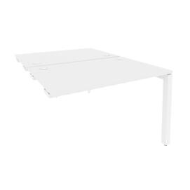 Офисная мебель Onix Стол-приставка двойной на П-образном м/к к опорным элем. O.MP-D.SPR-2.8 Белый бриллиант/Белый 1180x1635x750