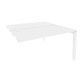 Офисная мебель Onix Стол-приставка двойной на П-образном м/к к опорным элем. O.MP-D.SPR-3.7 Белый бриллиант/Белый 1380x1475x750