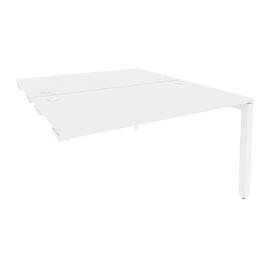 Офисная мебель Onix Стол-приставка двойной на П-образном м/к к опорным элем. O.MP-D.SPR-3.8 Белый бриллиант/Белый 1380x1635x750