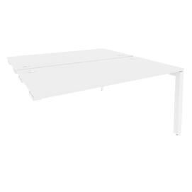 Офисная мебель Onix Стол-приставка двойной на П-образном м/к к опорным элем. O.MP-D.SPR-4.8 Белый бриллиант/Белый 1580x1635x750