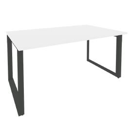 Офисная мебель Onix Стол переговорный (1 столешница) O.MO-PRG-1.4 Белый бриллиант/Антрацит 1580x980x750