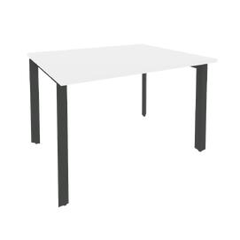 Офисная мебель Onix  Стол переговорный (1 столешница) O.MP-PRG-1.2 Белый бриллиант/Антрацит 1180x980x750