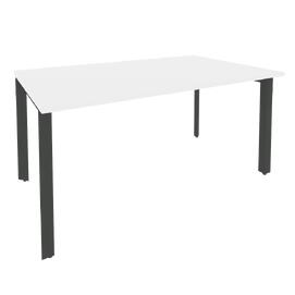 Офисная мебель Onix  Стол переговорный (1 столешница) O.MP-PRG-1.4 Белый бриллиант/Антрацит 1580x980x750