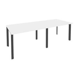 Офисная мебель Onix Стол переговорный (2 столешницы) O.MP-PRG-2.2 Белый бриллиант/Антрацит 2360x980x750