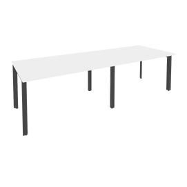 Офисная мебель Onix Стол переговорный (2 столешницы) O.MP-PRG-2.3 Белый бриллиант/Антрацит 2760x980x750