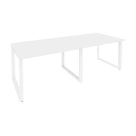 Офисная мебель Onix Стол переговорный (2 столешницы) O.MO-PRG-2.2 Белый бриллиант/Белый 2360x980x750