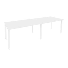 Офисная мебель Onix Стол переговорный (2 столешницы) O.MP-PRG-2.3 Белый бриллиант/Белый 2760x980x750