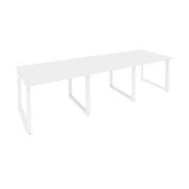 Офисная мебель Onix Стол переговорный (3 столешницы) O.MO-PRG-3.1 Белый бриллиант/Белый 2940x980x750