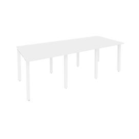 Офисная мебель Onix Стол переговорный (3 столешницы) O.MP-PRG-3.0 Белый бриллиант/Белый 2340x980x750