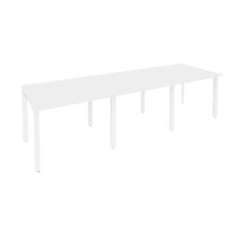 Офисная мебель Onix Стол переговорный (3 столешницы) O.MP-PRG-3.1 Белый бриллиант/Белый 2940x980x750