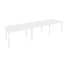 Офисная мебель Onix Стол переговорный (3 столешницы) O.MP-PRG-3.2 Белый бриллиант/Белый 3540x980x750
