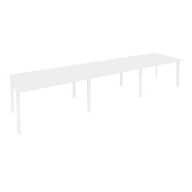 Офисная мебель Onix Стол переговорный (3 столешницы) O.MP-PRG-3.3 Белый бриллиант/Белый 4140x980x750