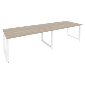 Офисная мебель Onix Стол переговорный (2 столешницы) O.MO-PRG-2.4 Дуб аттик/Белый 3160x980x750