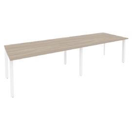 Офисная мебель Onix Стол переговорный (2 столешницы) O.MP-PRG-2.4 Дуб аттик/Белый 3160x980x750