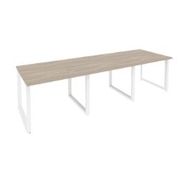 Офисная мебель Onix Стол переговорный (3 столешницы) O.MO-PRG-3.1 Дуб аттик/Белый 2940x980x750