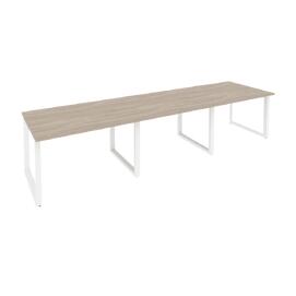 Офисная мебель Onix Стол переговорный (3 столешницы) O.MO-PRG-3.2 Дуб аттик/Белый 3540x980x750