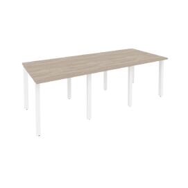 Офисная мебель Onix Стол переговорный (3 столешницы) O.MP-PRG-3.0 Дуб аттик/Белый 2340x980x750