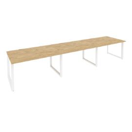 Офисная мебель Onix Стол переговорный (3 столешницы) O.MO-PRG-3.3 Тиквуд светлый/Белый 4140x980x750