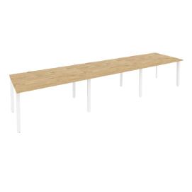 Офисная мебель Onix Стол переговорный (3 столешницы) O.MP-PRG-3.3 Тиквуд светлый/Белый 4140x980x750