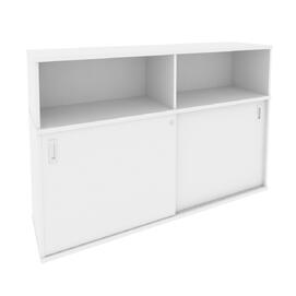 Офисная мебель Onix Шкаф-купе приставной/опорный O.SHKO-2.8 T Белый бриллиант 1635x432x1120