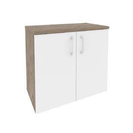 Офисная мебель Onix Шкаф приставной/опорный O.SHPO-8 Тиквуд тёмный/Белый бриллиант 800x432x750