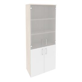 Офисная мебель Onix Шкаф высокий широкий O.ST-1.2 Денвер светлый/Белый бриллиант 800x420x1977