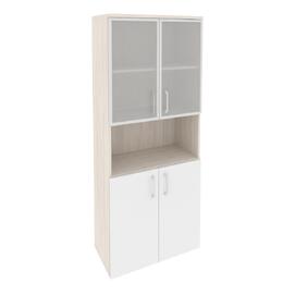 Офисная мебель Onix Шкаф высокий широкий O.ST-1.4 R Денвер светлый/Белый бриллиант 800x420x1977