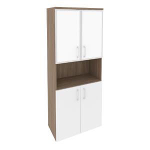 Офисная мебель Onix Шкаф высокий широкий O.ST-1.4 R white Денвер светлый 800x420x1977