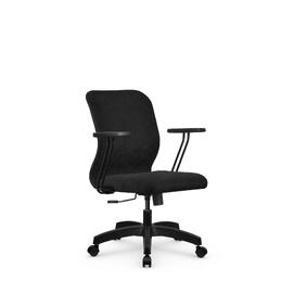 Кресло компьютерное SU-Mr-4/подл.109/осн.001 ткань-велюр, черный