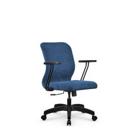 Кресло компьютерное SU-Mr-4/подл.109/осн.001 ткань-велюр, синий