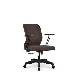Кресло компьютерное SU-Mr-4/подл.109/осн.001 ткань-велюр, коричневый