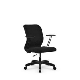 Кресло компьютерное SU-Mr-4/подл.079/осн.005 ткань-велюр, черный