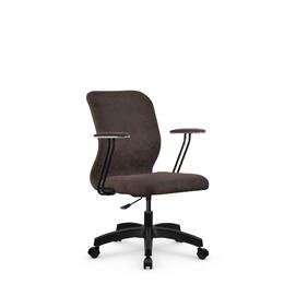 Кресло компьютерное SU-Mr-4/подл.079/осн.005 ткань-велюр, коричневый